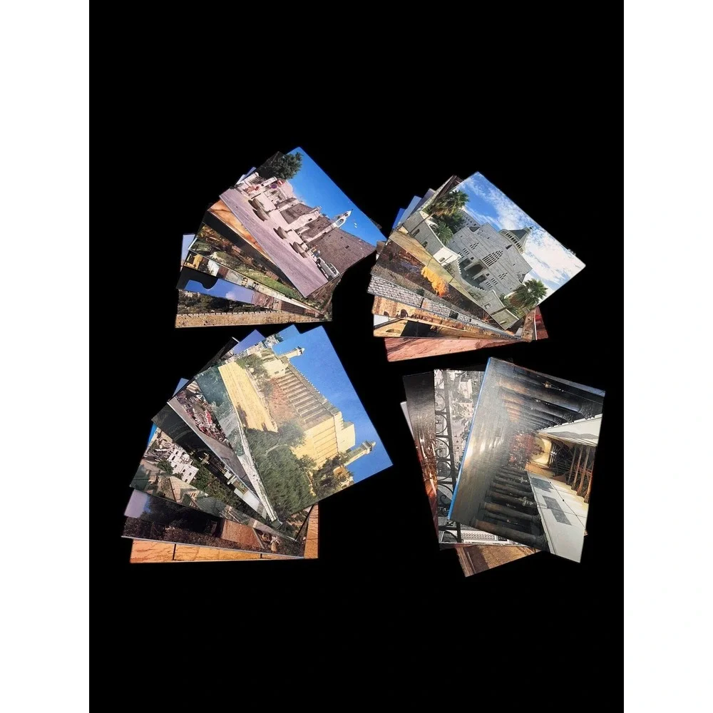 Vintage Postcards Jerusalem Bethlehem‎ Israel Holy Unposted Star Cards Lot of 28
